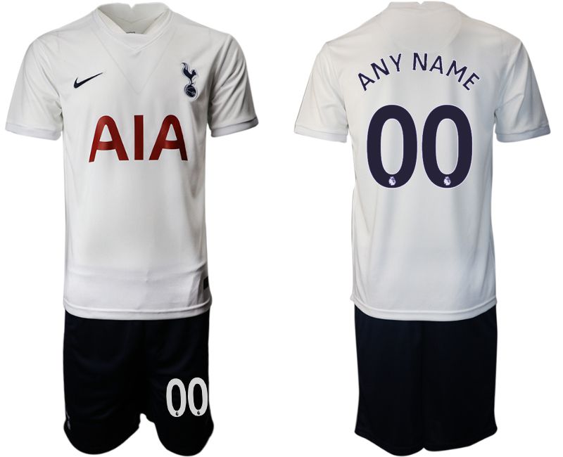 Men 2021-2022 Club Tottenham home white customized Nike Soccer Jersey->customized soccer jersey->Custom Jersey